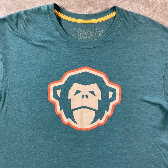 Howler Bros Shirt Mens XL Teal Monkey Logo Short Sleeve Casual Preppy - Picture 3 of 8